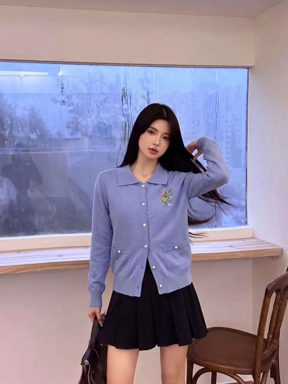 디올 카라 가디건 4