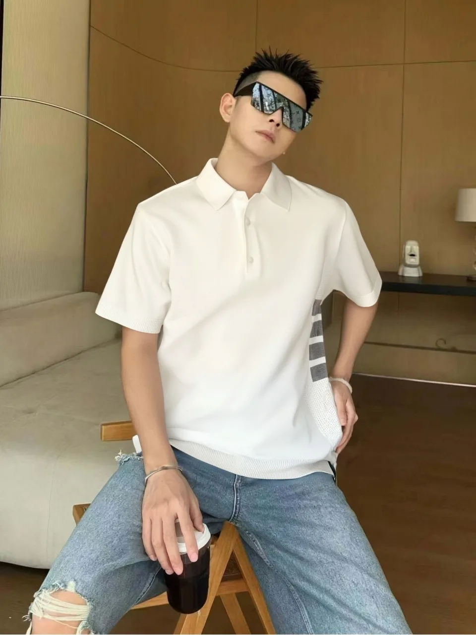 톰브라운 카라 니트티 2