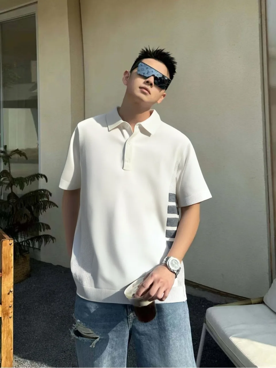 톰브라운 카라 니트티 3