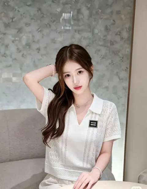 미우미우 반팔 니트티