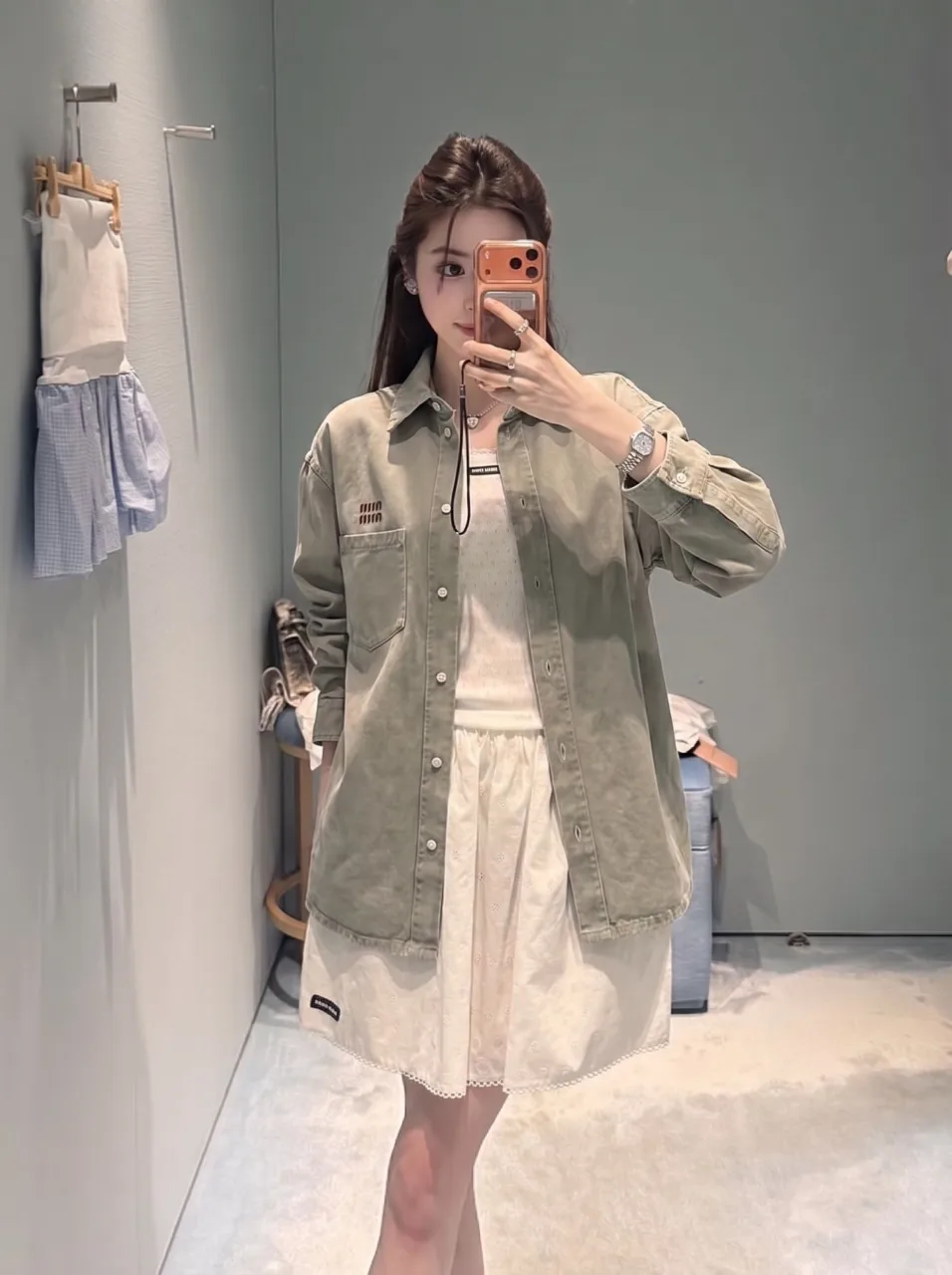 미우미우 데님 남방 2